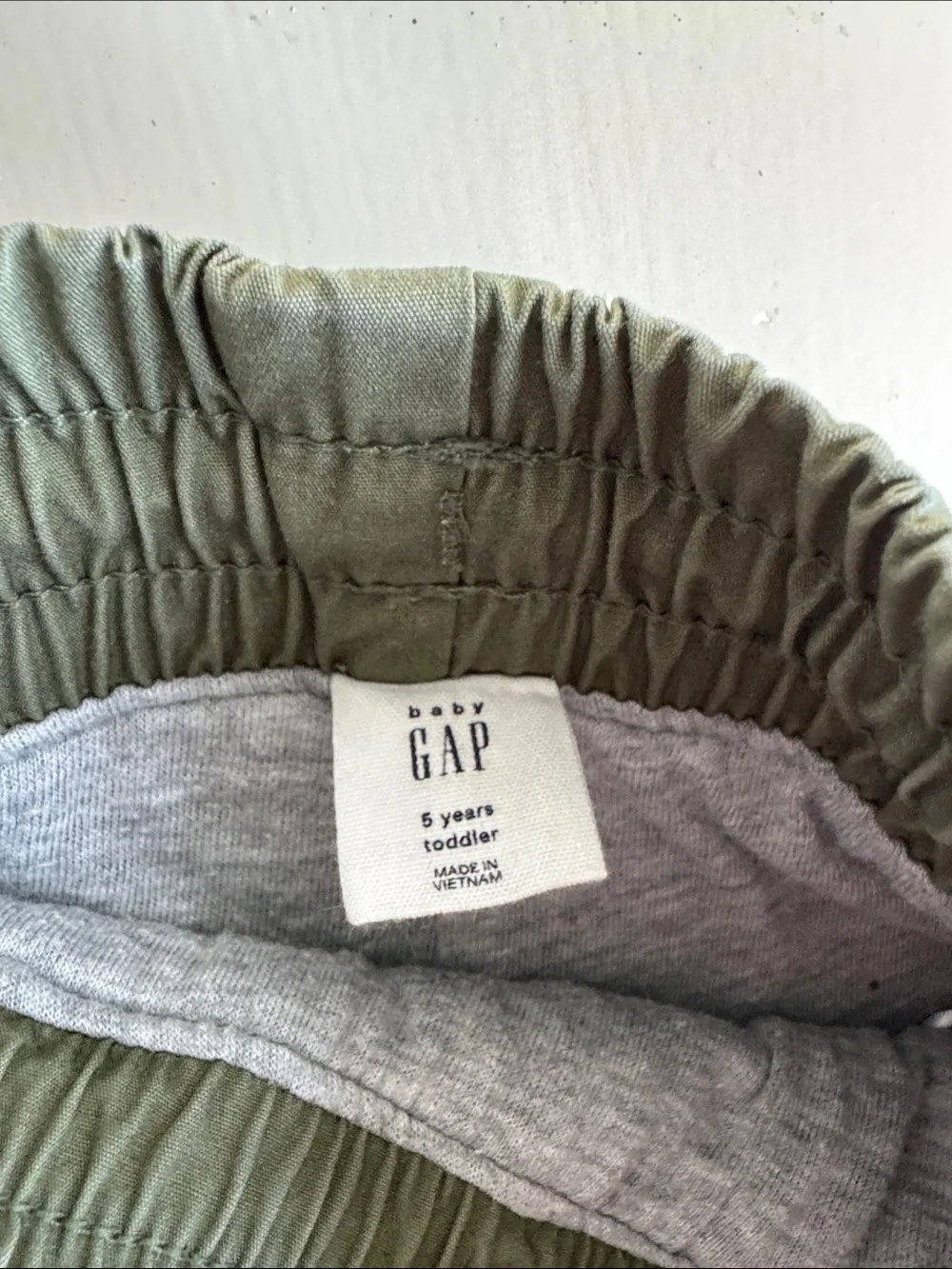 GAP Olive Green Kids Jogger Sweatpants with Zip Pockets